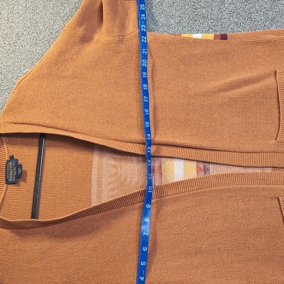 Pendleton Sierra Springs Aztec Southwest Cardigan Cotton Open Sweater Size Large - Picture 11 of 12